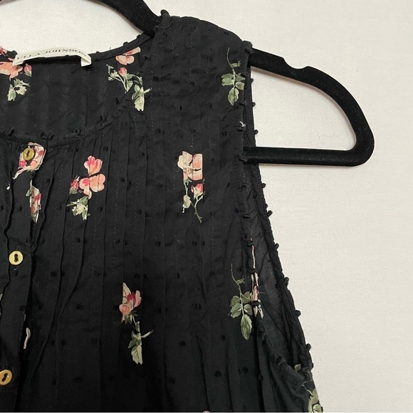 Ulla Johnson Boho Cecile Floral Swiss Dot Tank Blouse - Picture 7 of 12